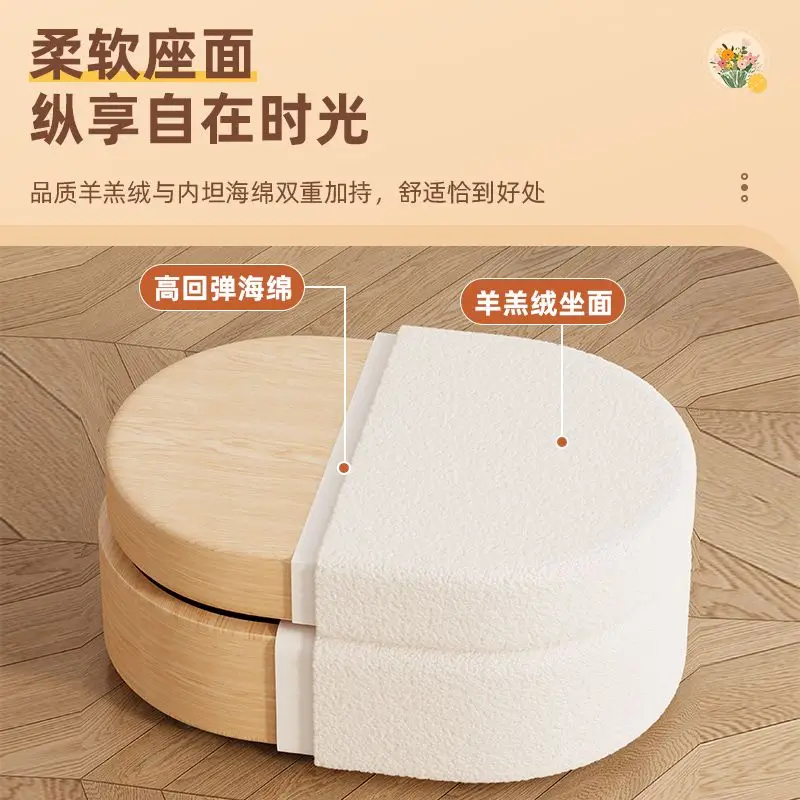 Modern Storage stool Household bench living room coffee table sofa floor stool clamshell Bedroom dresser Low chair furniture