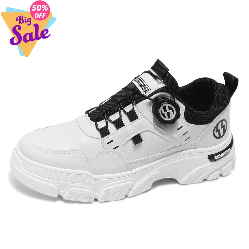 

Мужские ботинки, осенние и зимние, новые модные повседневные ботинки с вращающимися шнурками, молодежные уличные ботинки, противоскользящие ботинки с мягкой подошвой, рабочая обувь.