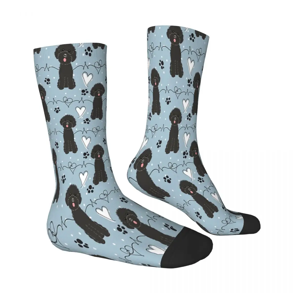 Love Dog Pet Poodle Socks Male Mens Women Winter Stockings Printed