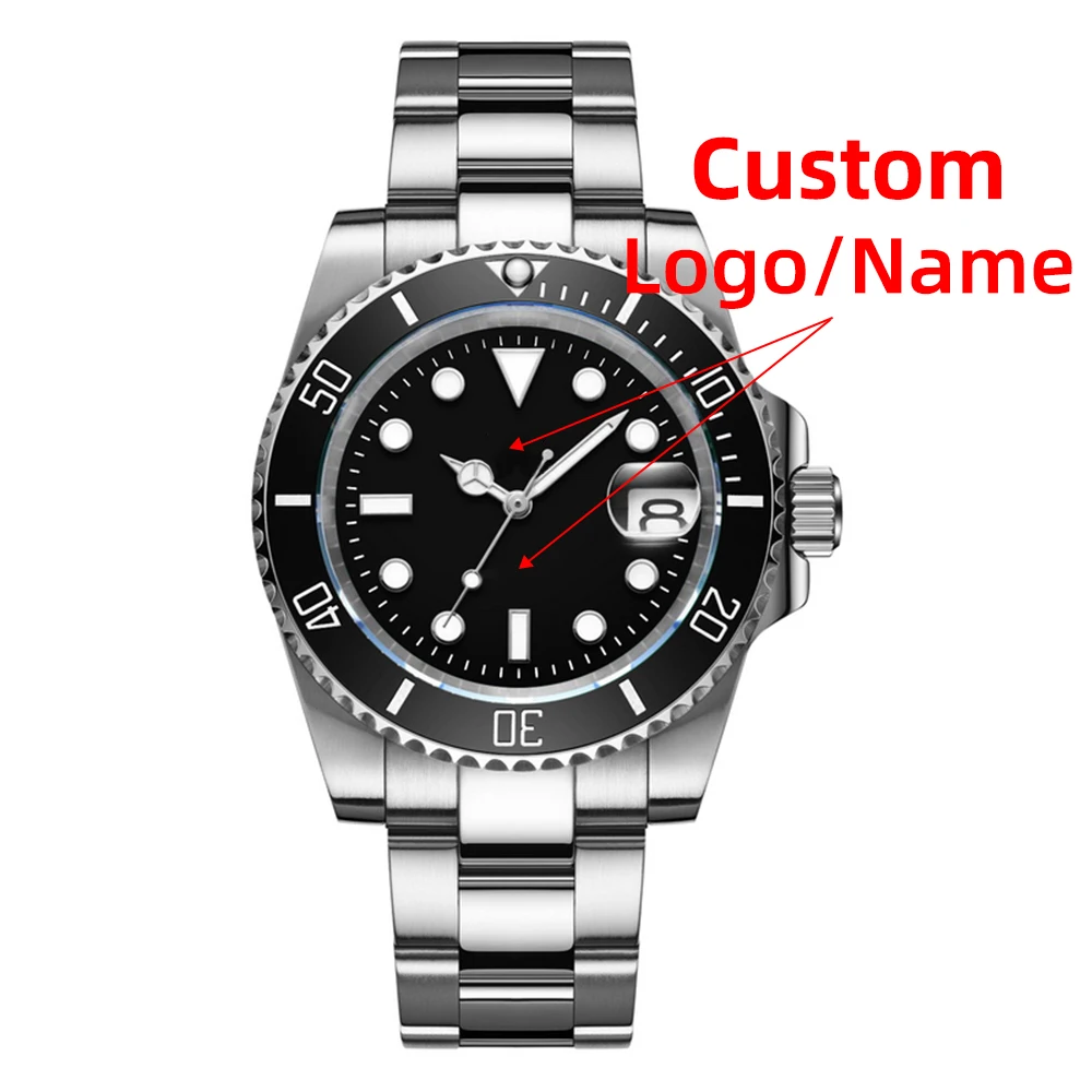 ADDIESDIVE Custom Watch Men 200m Waterproof 316L Stainless Steel Ceramic Bezel Calendar Super Luminous Diving Quartz Watch