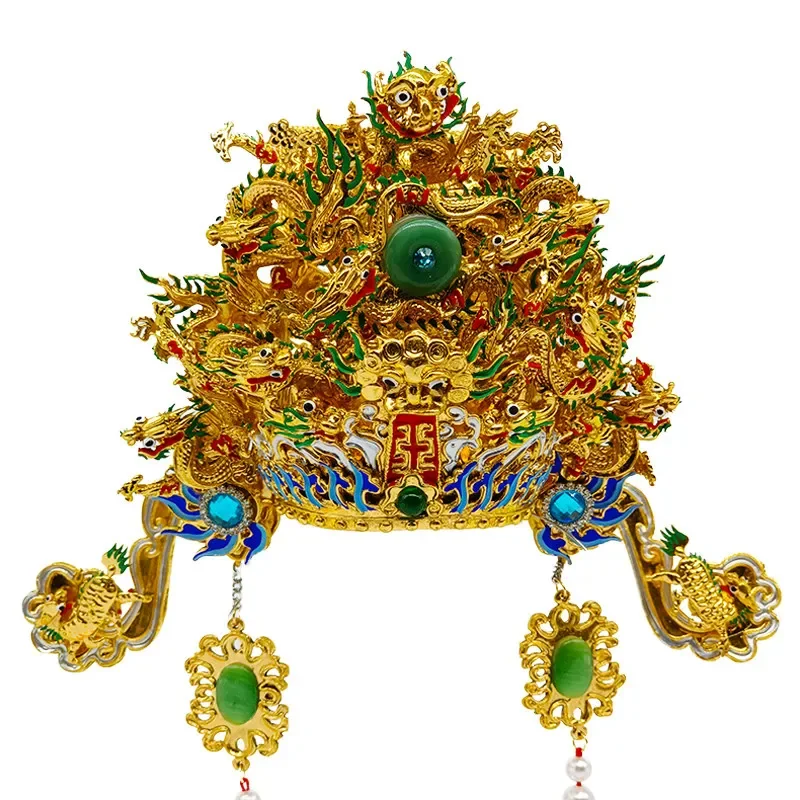 Purely handmade, phase hat, paper hat, land prince, god of wealth, city god, Luban, border lord god hat, crown, hair accessories