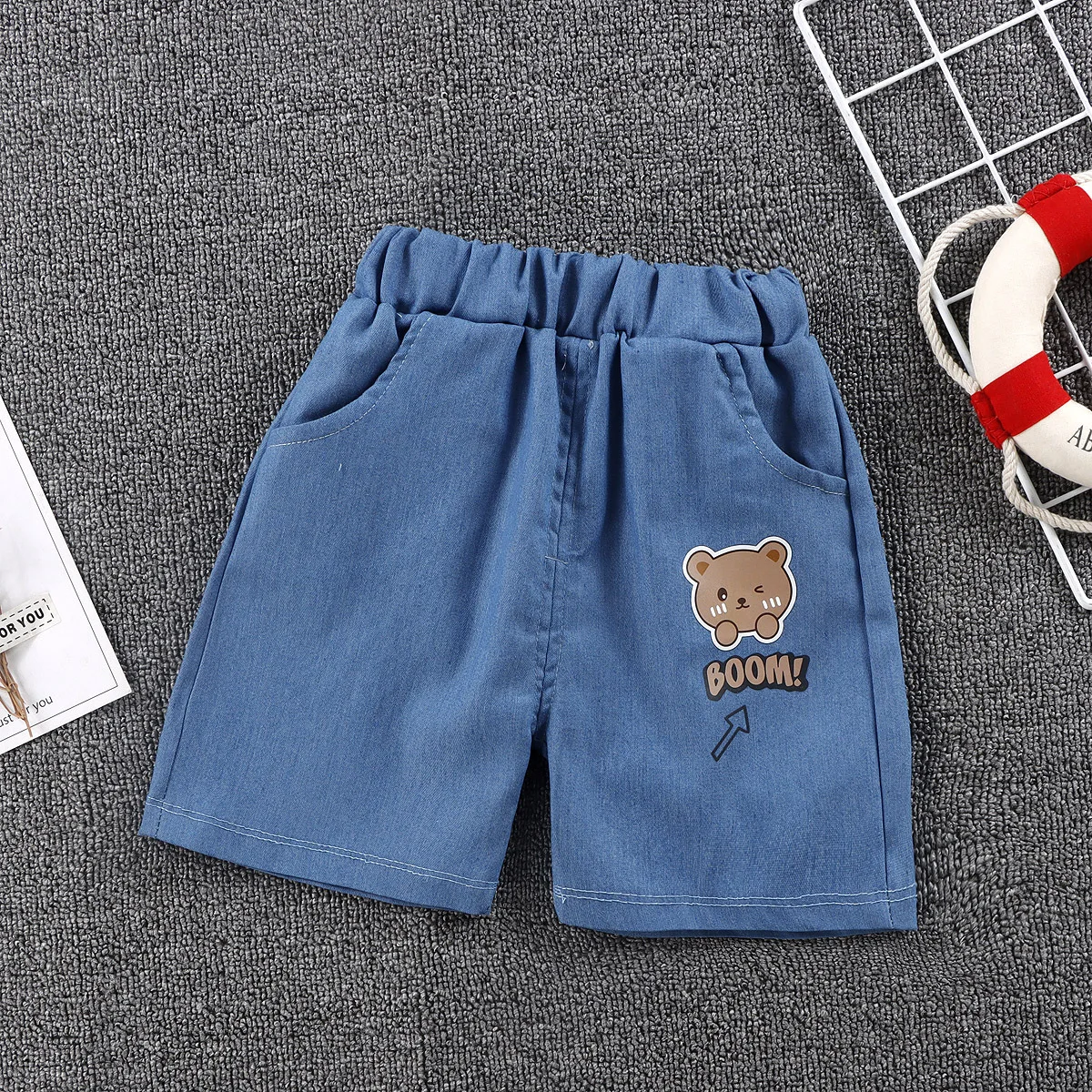 Baby Boy Shorts Jeans Thin Summer Boys Printing Denim Cotton Casual Kids Short Pants For Children Trousers 1-6 Years Clothing 39