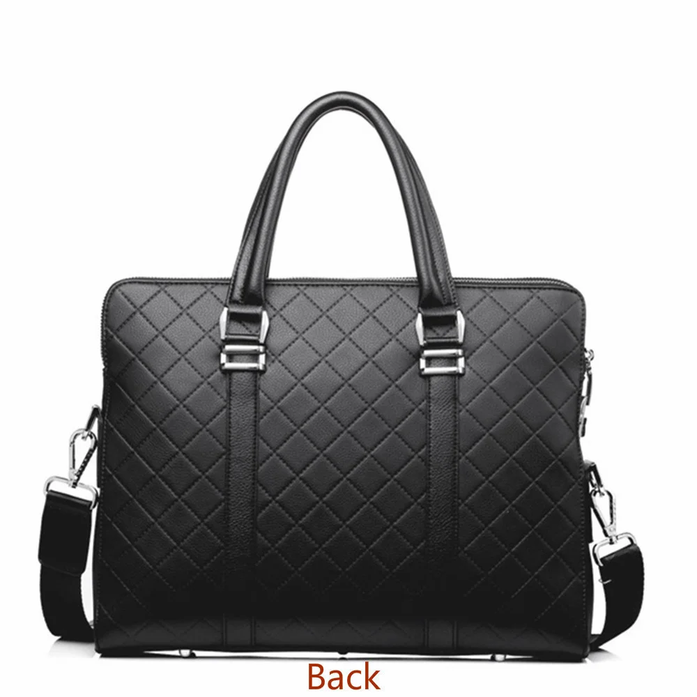 Imagem -03 - Bolsa de Couro Portátil para Negócios Masculina Bolsa Crossbody Masculina Maleta Antiroubo Bolsa Mensageiro Pasta com Trava Codificada 14 Masculina