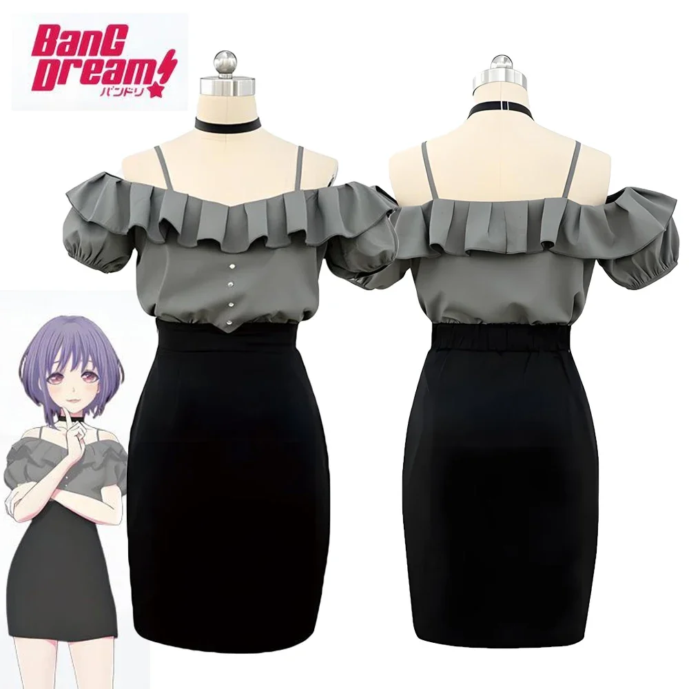 

New 2025 Anime BanG Dream It's MyGO Nyamu Yūtenji Cosplay Women Girl Top Skirt Set Sexy Uniform Carnival Suit Outfit Clothes