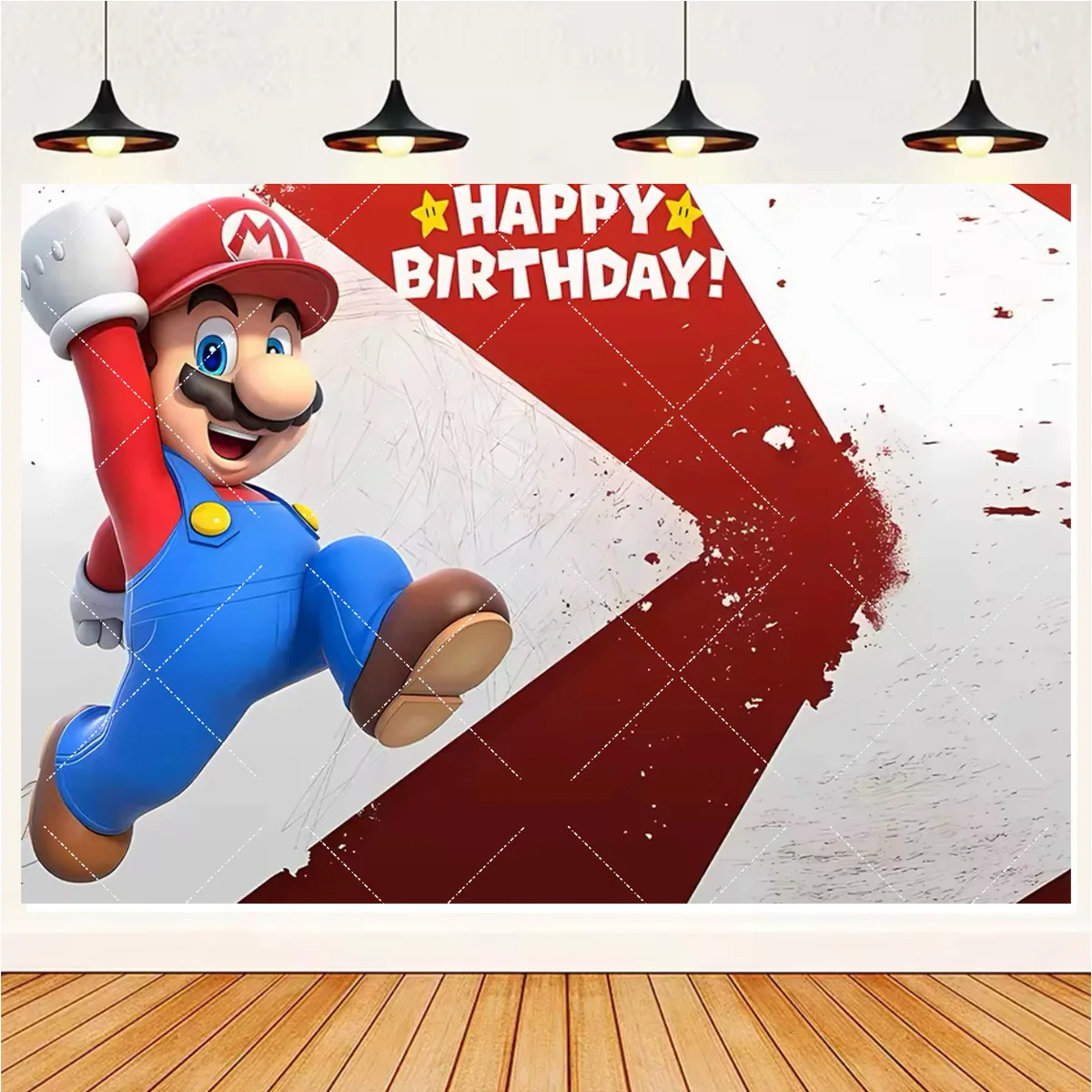 خلفية موضوع سوبر م آند ماريوسيد لفيلم الرسوم المتحركة، لوازم تزيين حفلات أعياد الميلاد، لافتة للأطفال والأولاد، خلفيات صور هدية #3