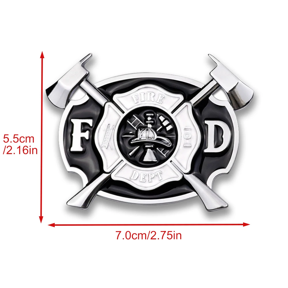 AQTQAQ FIRE DEPT Fire Department Decals, Firefighter's Honor, Courage, Rescue Sticker, Fireman Zinc Alloy for Car, Truck, Cooler