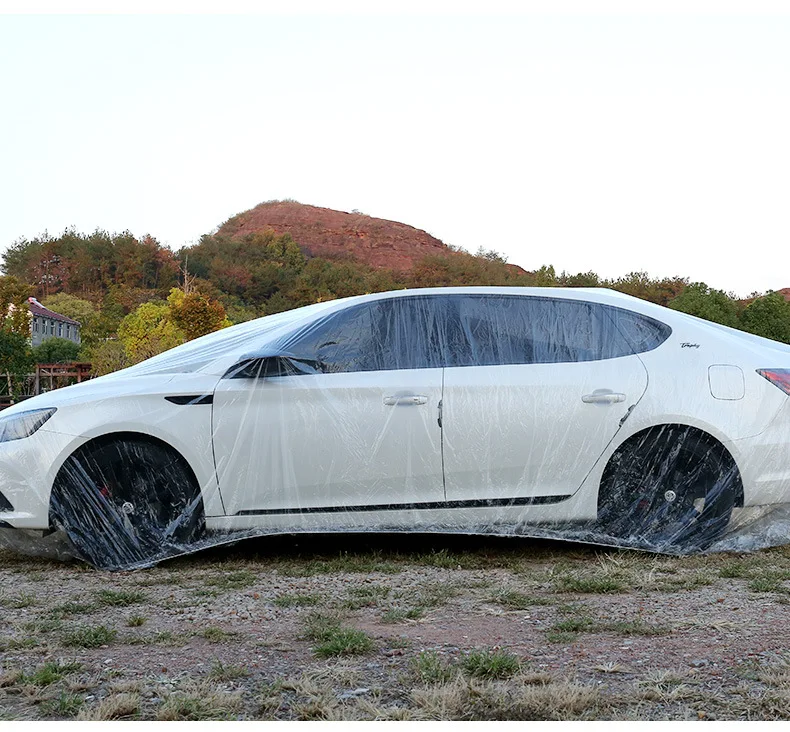 All-Weather Disposable PE Car Cover – Indoor/Outdoor Dust & Rain Protection — detail 8