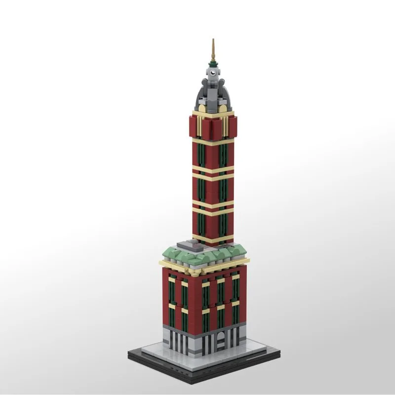 

Конструктор MOC: Серия зданий-скайскреперов, модель здания Singer в масштабе 1:800, 463 детали, креативный подарок на праздник