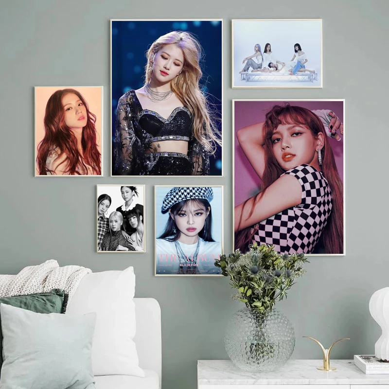 Girl Group Singer Black Pink Poster HD Printing Fashion Girl Canvas Painting Wall Art Picture Living Room Bedroom Home Decor