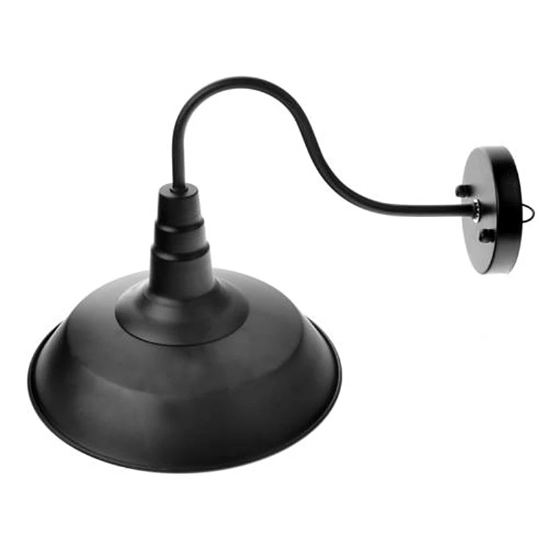 Black Wall Light Vintage Style Lampshade Industrial Lamp Indoor Outdoor Lighting Aluminum+Iron 26*37cm 10.2*14.6 inch Hot