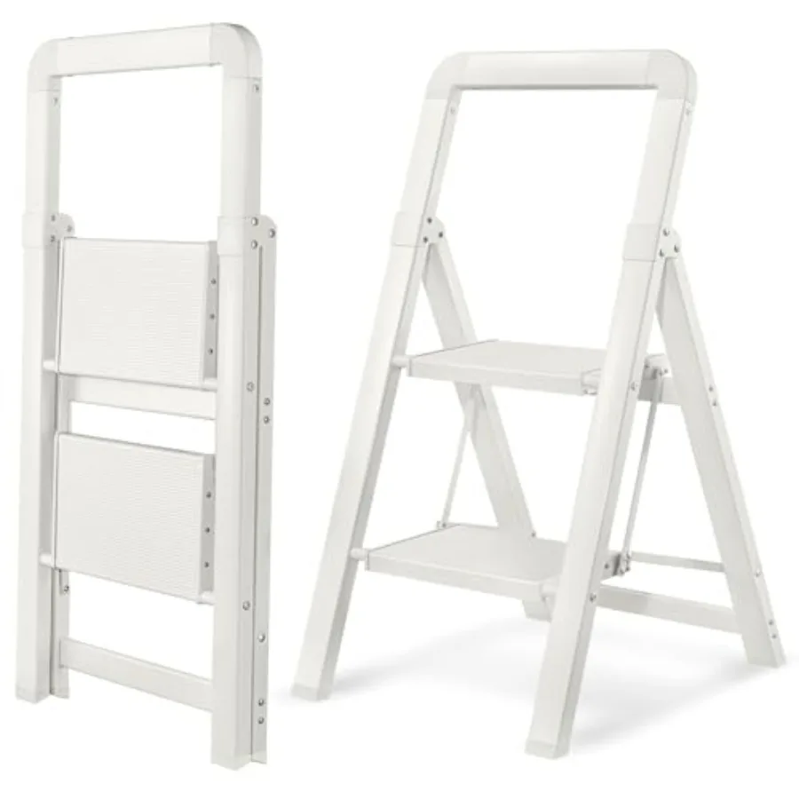 

Двухступенчатая алюминиевая складная лестница-стремянка с противоскользящим покрытием, максимальная нагрузка 330 фунтов