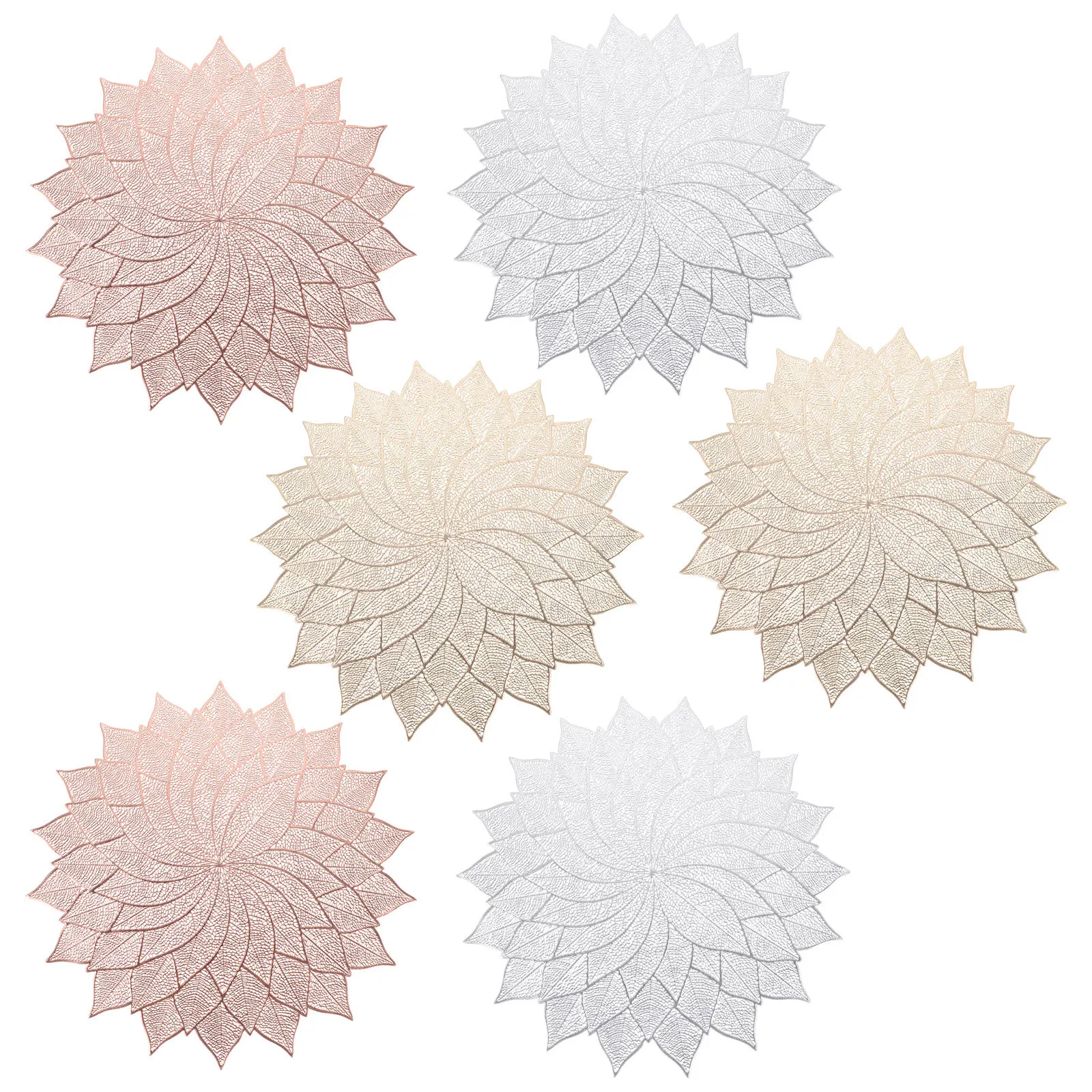 6 قطعة الحصير مفرغة الجدول المفارش الحديثة لطاولة الطعام المطبخ مطعم حفلة قابلة لإعادة الاستخدام مقاومة للحرارة مكان الحصير #2