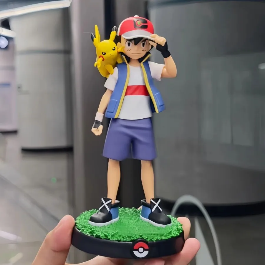 

Anime Figure Ash Ketchum & Pikachu - Pokemon 18cm Desktop Decoration Birthday Gift Collectible Model