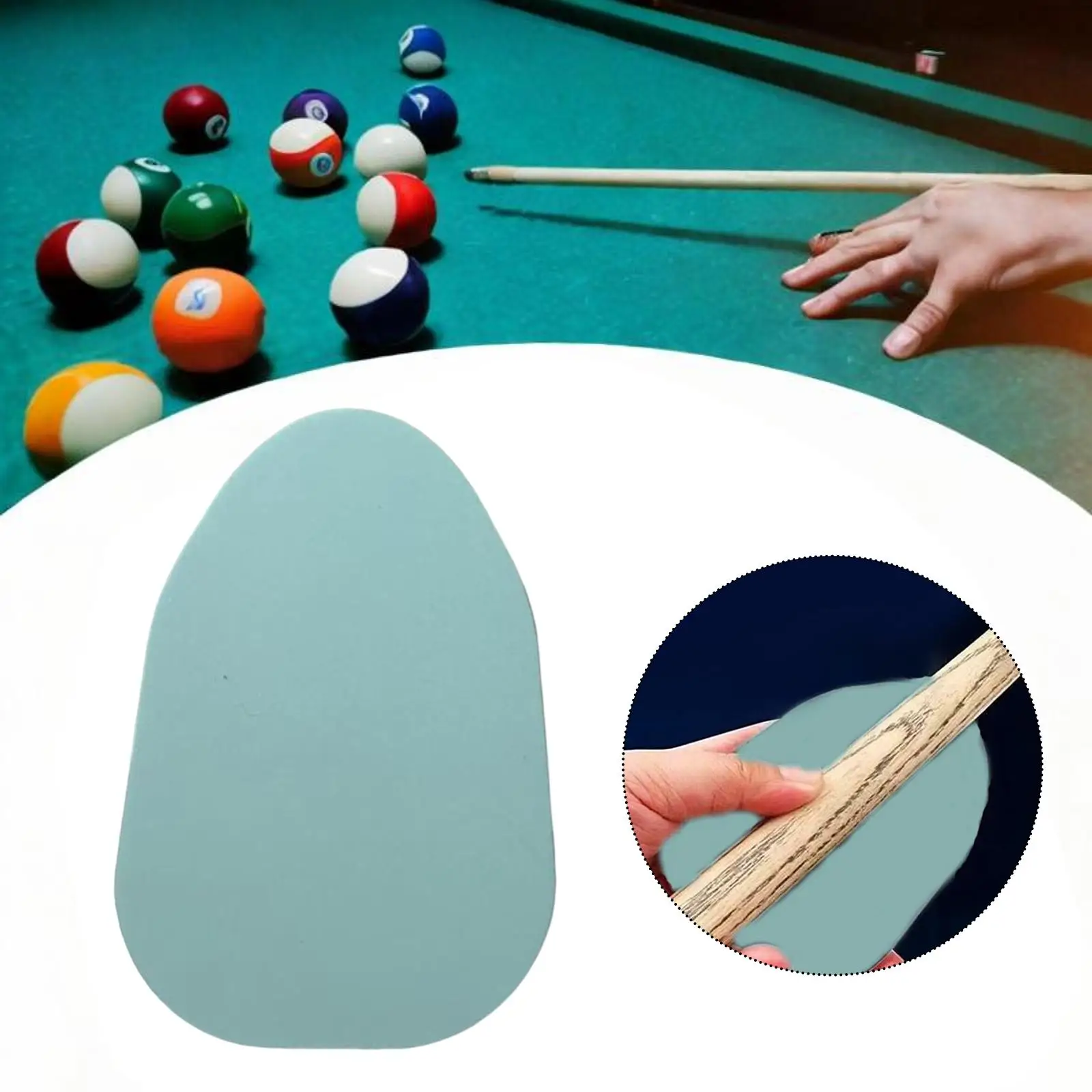 

Snooker Pool Cue Shaft Burnisher Sponge Accessories for Billiards Maintenance Compact Lightweight Washable 8x12cm Green/White