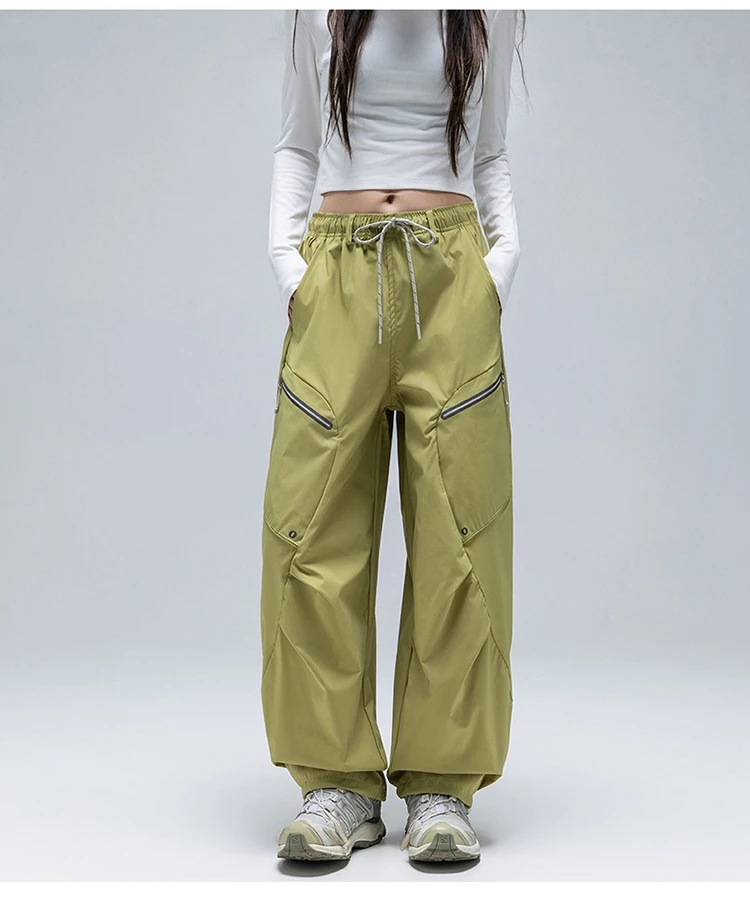 Unisex Wasserdichte Cargohose – Wandelbarer Straight/Jogger-Schnitt, 3D-Schnitt Reflektierende Reißverschlusstaschen, Urban & Leichte Outdoor-Bekleidung – Detail 12