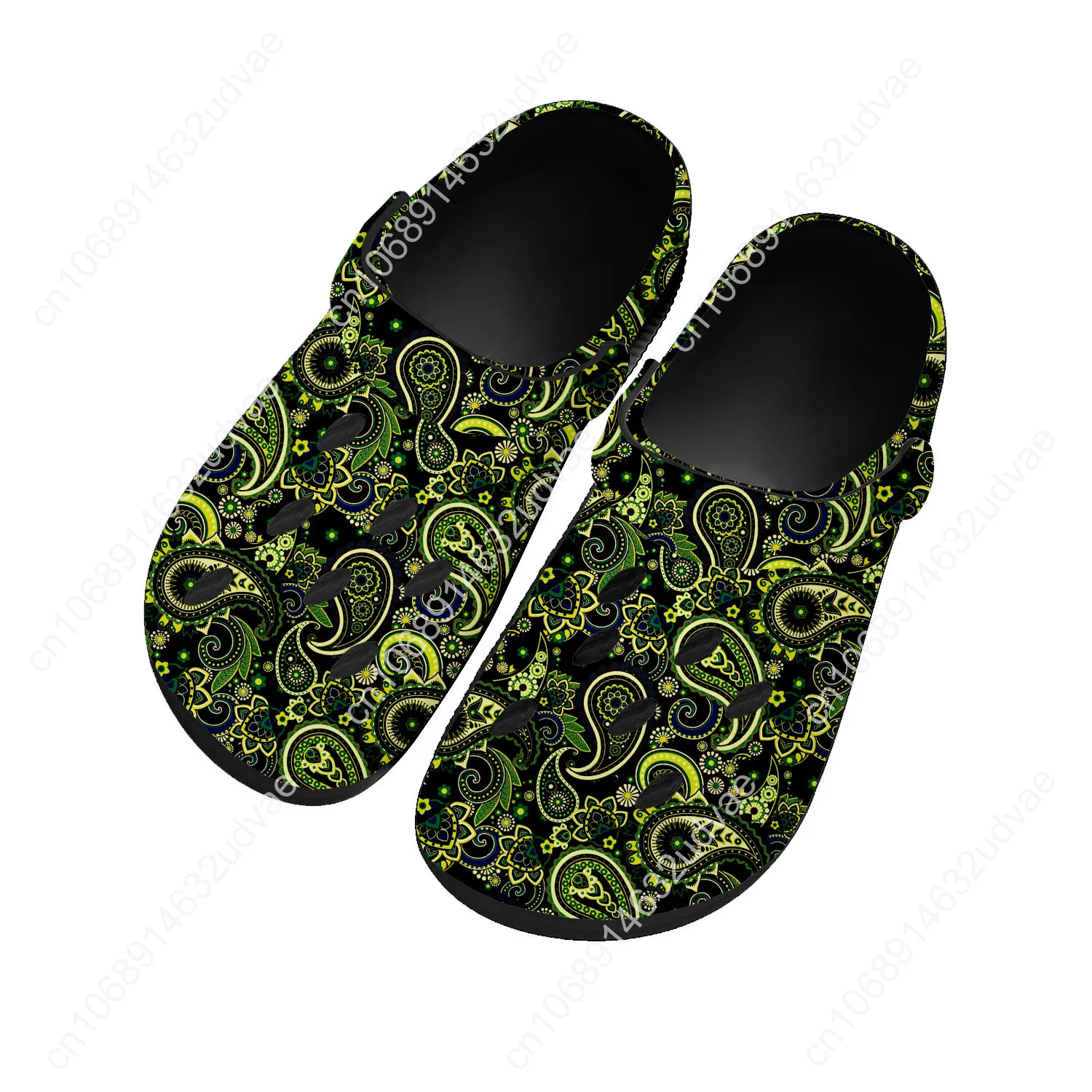 

Paisley Print Sandals Women Teenager Home Fashion Water Shoe High Quality Garden Clog Breathable Comfort Beach Hole Slippers