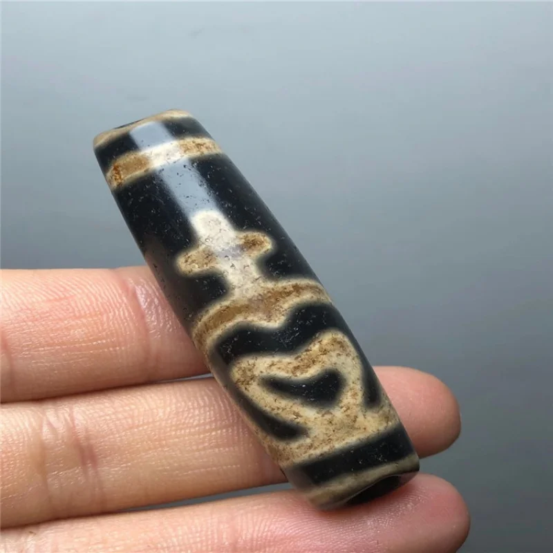 Supply Jewelry Tibet Old Mineral Agate Large Hole Chalcedony Tibet Beads Weathering Pattern Aquarius Tibet Beads Tibetan Style P