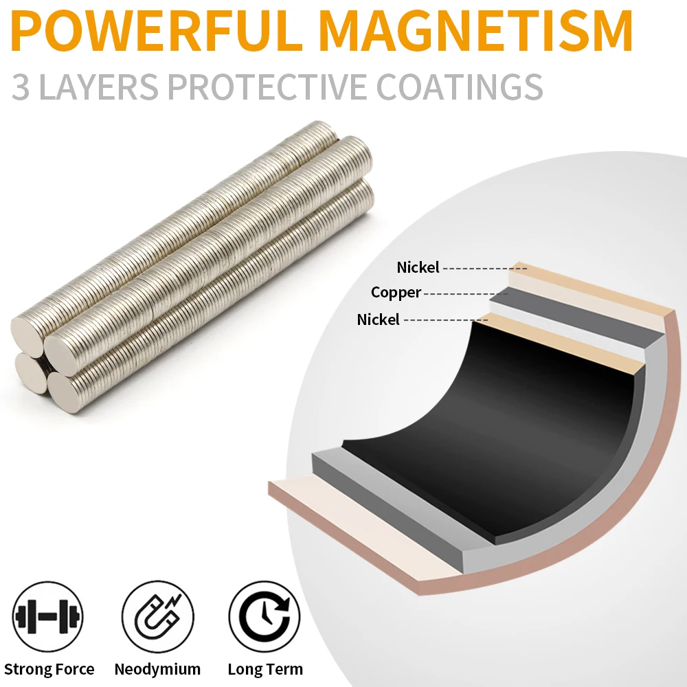 Magnes neodymowy 8X1mm N35 Okrągły magnes Stały NdFeB Super silny magnetyczny dysk Imane