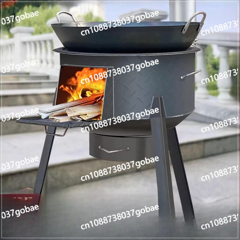 

Дровая печь, бытовая дровяная передвижная кастрюля, сельская дровяная печь, новая отопление, большая кастрюля, платформа, открытый кемпинг