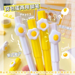Poached eggs Fountain pen calligraphy Multi-function pen 0.38mm EF Nib school supplies stationery pens Kawaii ink