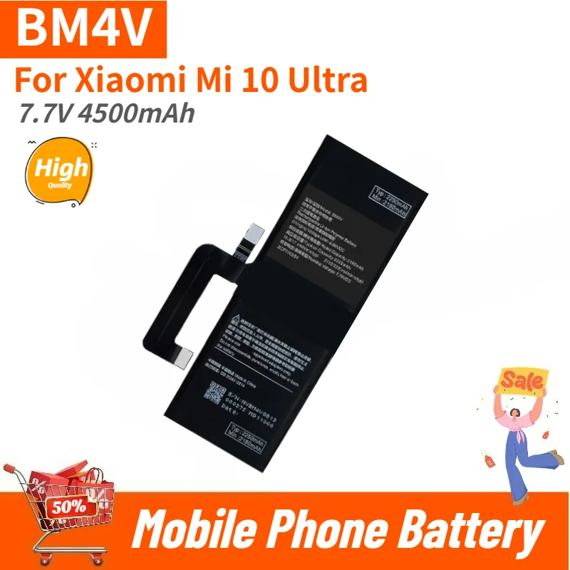 BM4V High Quality Phone Battery 7.7V 4500mAh For Xiaomi Mi 10 Ultra Brand New Replacement Battery