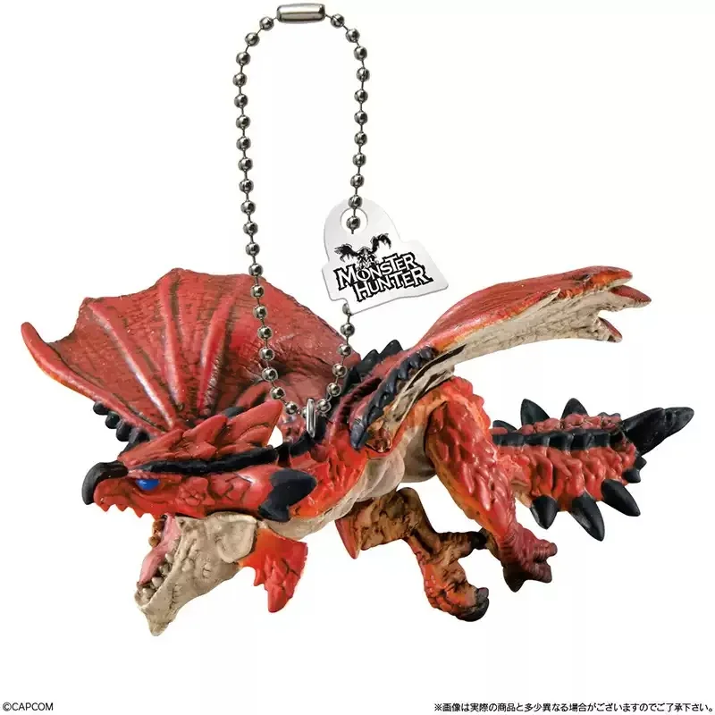 

New Bandai Monster Hunter Rathalos Keychain Collectible Figure Bag Charm Pendant Anime Merchandise For Anime Game Collectors