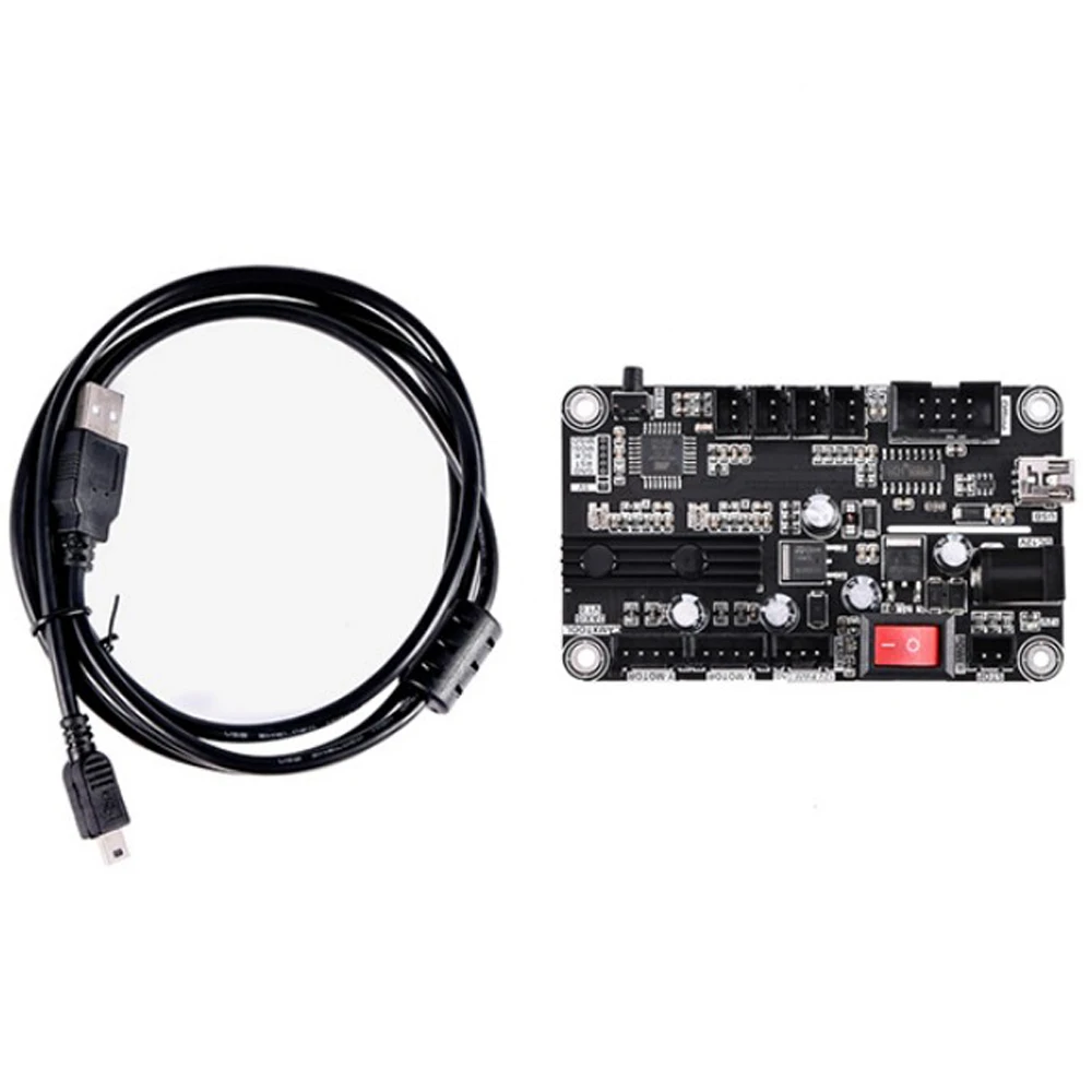 Alimentatore 12V 3-5A GRBL1.1 Scheda di controllo della macchina per incisione laser a 2 assi Supporta la scheda madre del plotter a 2 assi di controllo offline