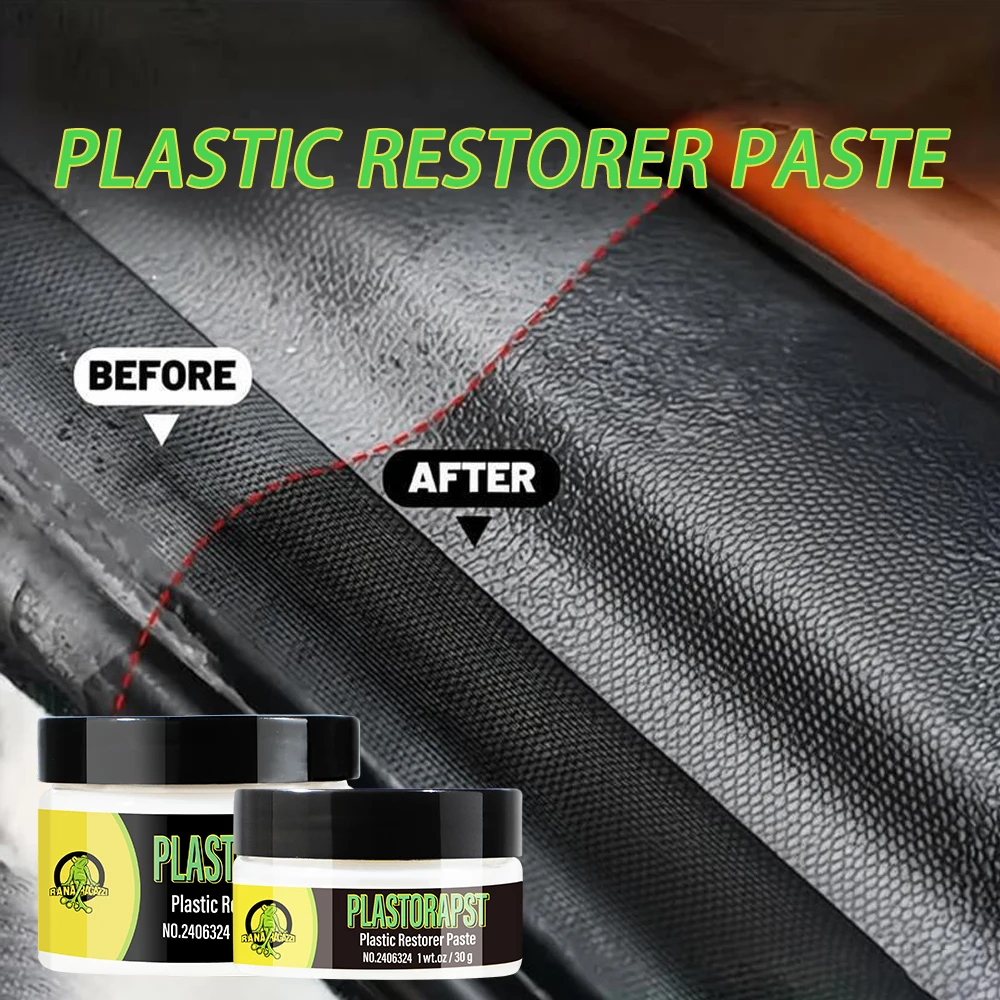

Car Plastic Restorer Paste Back To Black Gloss Car Cleaning Plastic Leather Restore 30g/100g Auto Polish And Repair Paste RG324