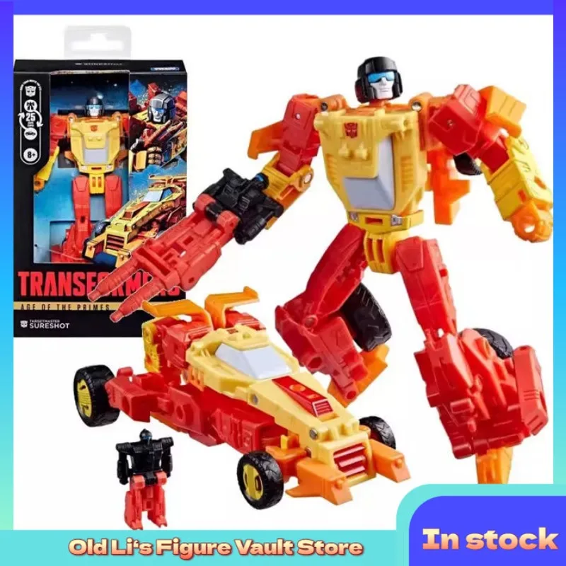 En stock, Hasbro Transformers Age of The Primes Deluxe Class Sureshot avec Targetmaster Spoilsport, cadeau de collection neuf