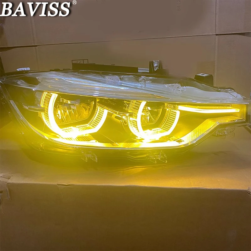 ar Accessories Auto for BMW 3-series F30 New Yellow Lemon LED Boards Headlights LED DRL Module Upgrade (2016-2018 LCI LED ONLY)