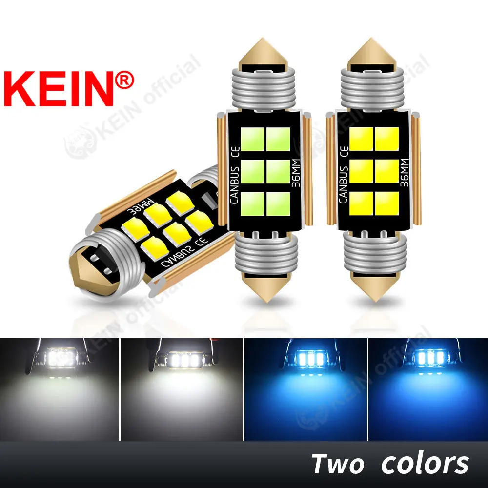 

KEIN 2PCS C5W C10W Festoon 3030 SV8.5 Led Bulb 31 36 39 41 MM Car Light Interior Reading Makeup Dome Door Trunk Signal Lamp 12V