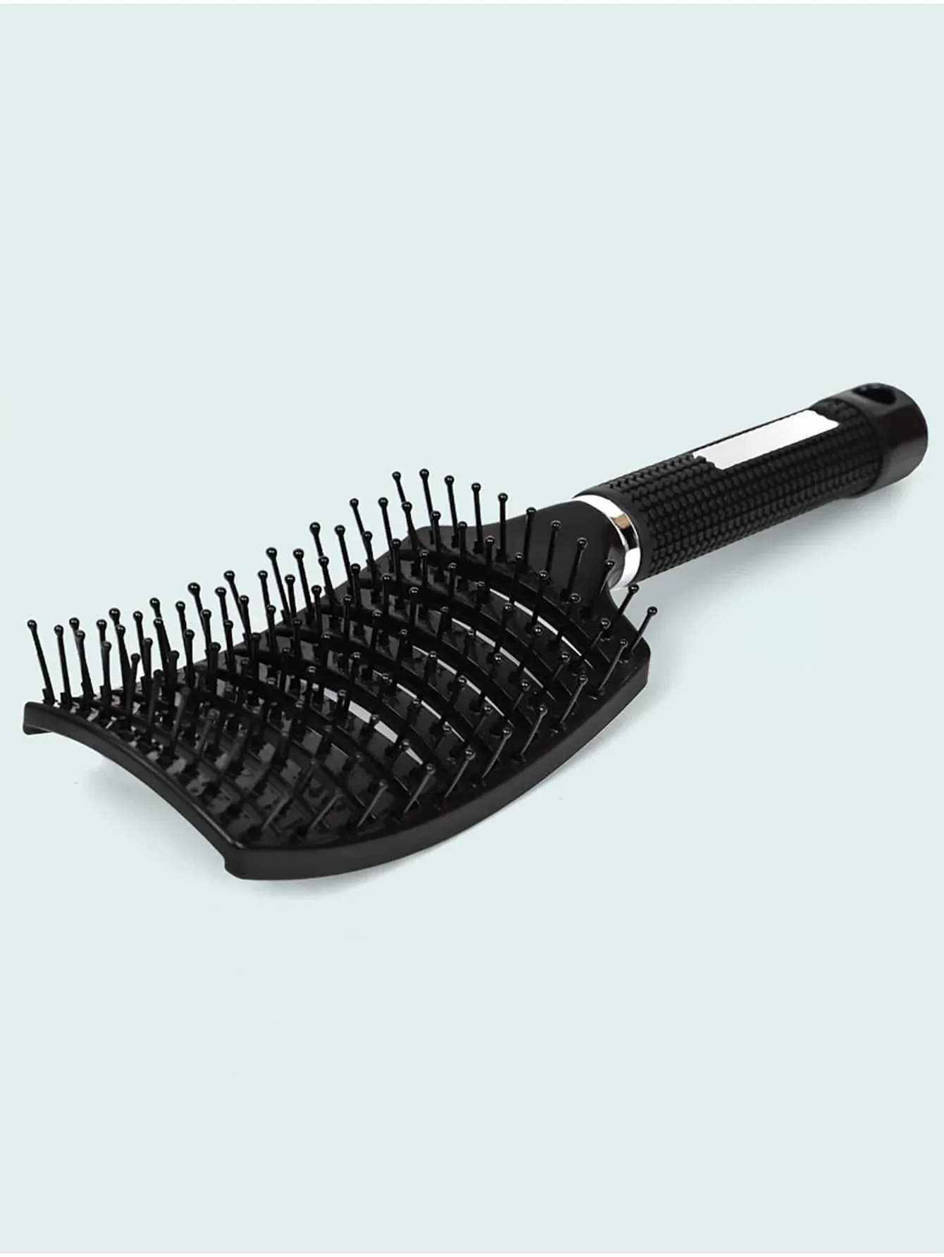 1 Pc Large Wavy Rib Shaped Vented Brush, Women Thick Long Curly Paddle Hair Detangling Massage Brushes, Fast Drying Hair Straigh