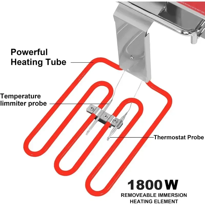 Controsoffitto elettrico per friggitrice con cestello solido facile da montare contenitore per olio rimovibile per la casa del ristorante
