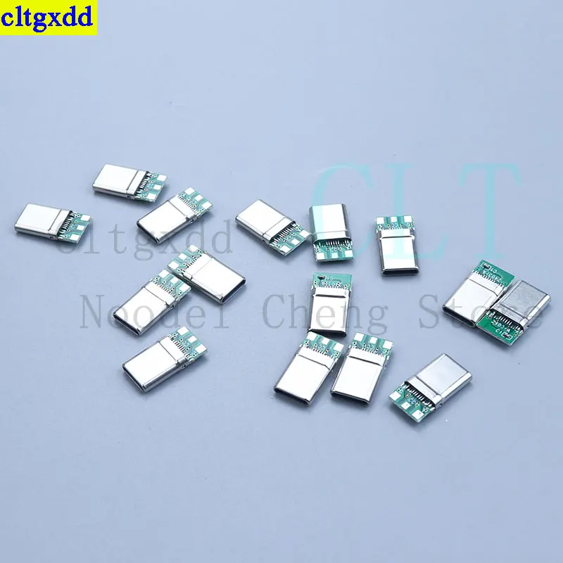 Cltgxdd 1 Set Type-C Male Connector 3 Solder Joints CC Pin CTOC5 With Capacitor Notebook Adapter PD Three Wire Charging Head She