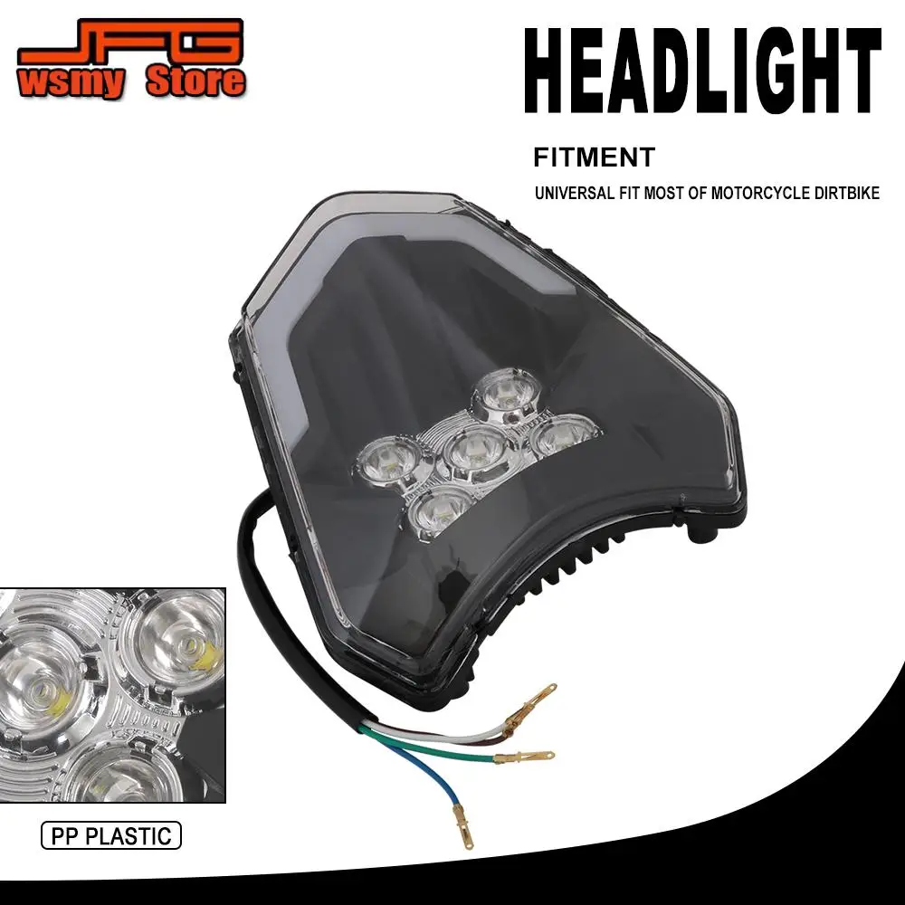

Motorcycles LED Headlight Headlamp Head Light Wick For KTM Husqvarna XC SX SXF EXC XCF XCW TE TC FE 125 250 300 350 450 530 690