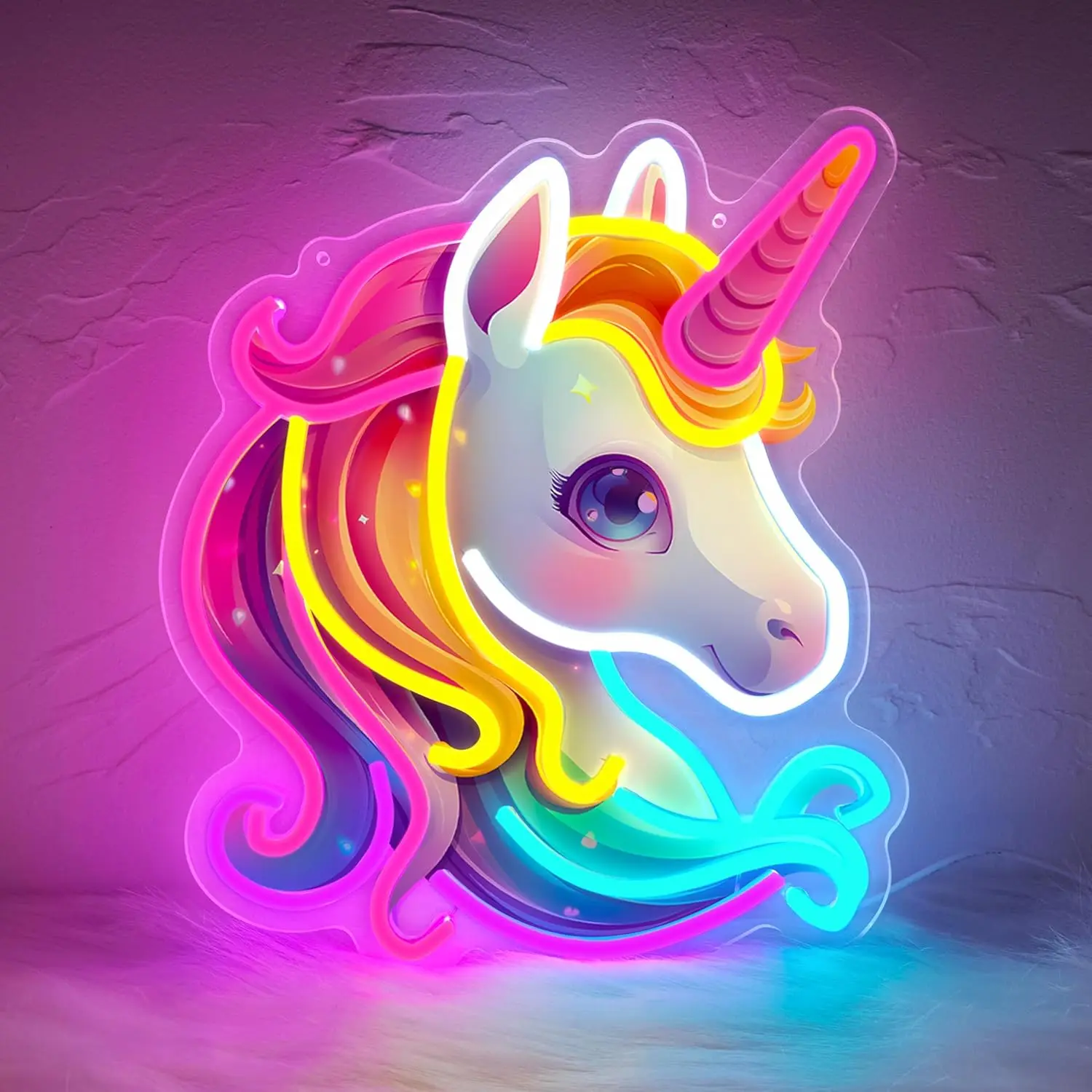 Unicorn Neon Sign LED Dimmable USB Cute Wall Light for Kids Bedroom Dream Party Makeup Room Wedding Couple Room Nursery Decor
