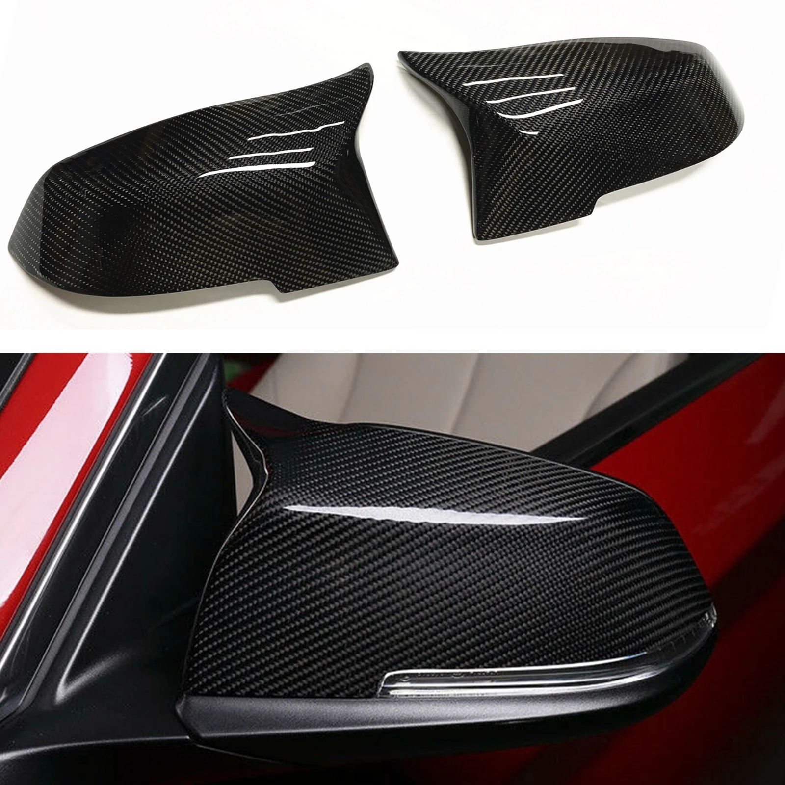 

For BMW X1 E84 F20 F22 F87 M2 F23 F30 F31 F32 F33 F36 2012-2017 Mirror Cover Real Carbon Fiber Rear View Case Rearview Shell Cap