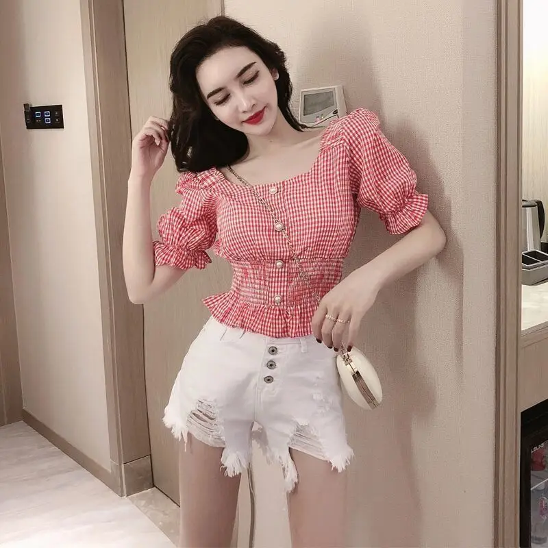 Women's High Waist Denim Shorts Loose Fit Distressed Design Slimming Summer Hot Pants Trendy Streetwear for Instagram Outfits