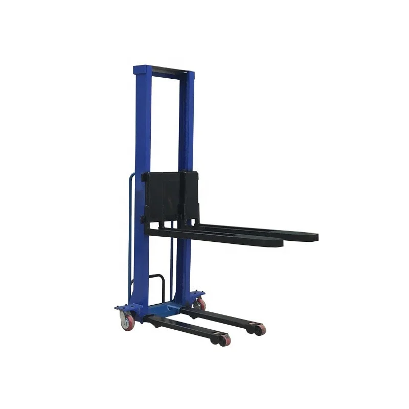 Factory Direct Hydraulic Small Hand Remote Control Electric Forklift Manual 500kg 1000kg Hand Pushed Forklift Self Lift Stacker