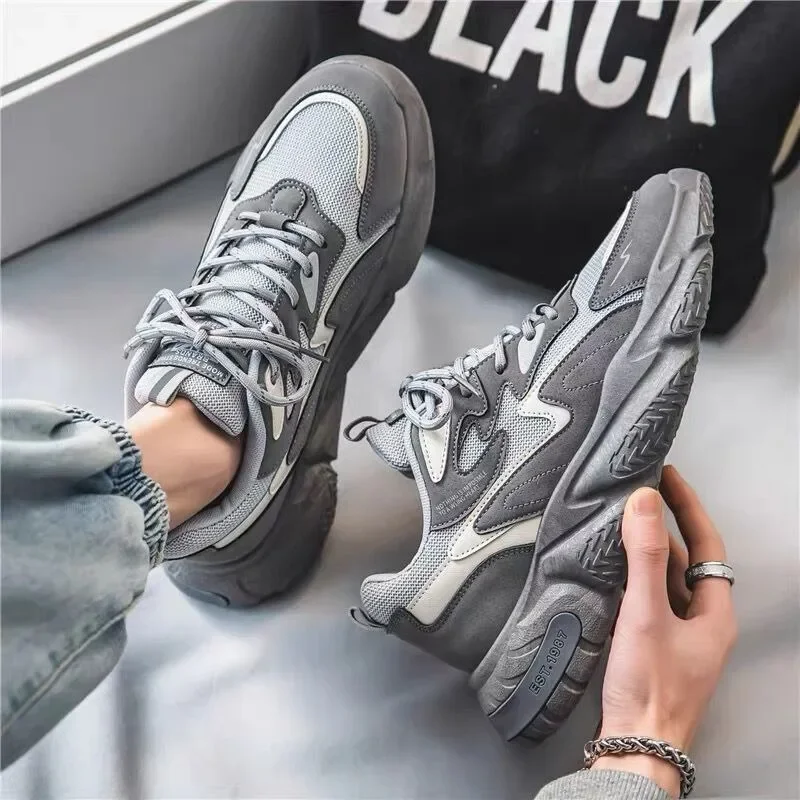 2024 New Men's Shoes Fashion Designer Lace Up Sneakers Outdoor Comfort Casual Shoes for Men Breathable Trainers Tenis Masculino