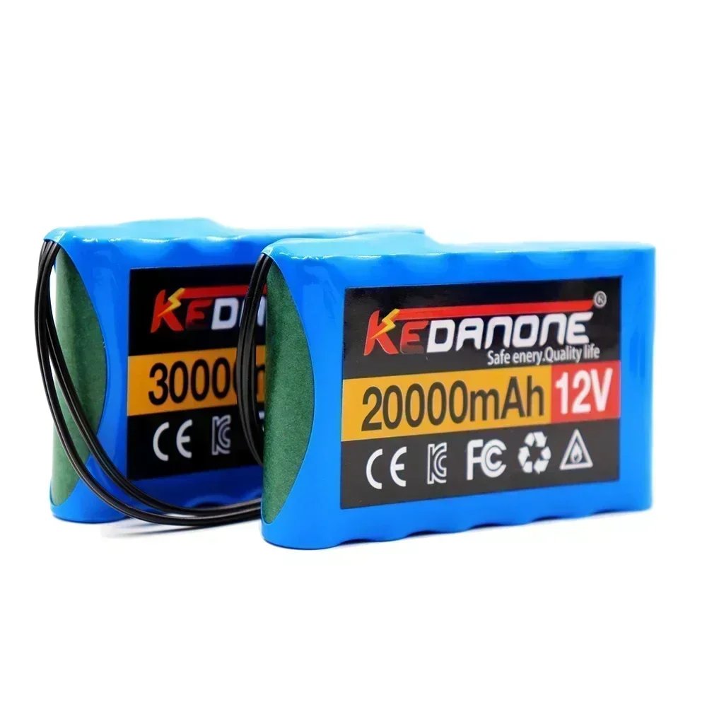 Original 18650 3S2P 12V 30000mah DC 12.6V 30Ah Rechargeable Li-Ion Battery CCTV Camera Monitor Replacement Battery Pack+ Char