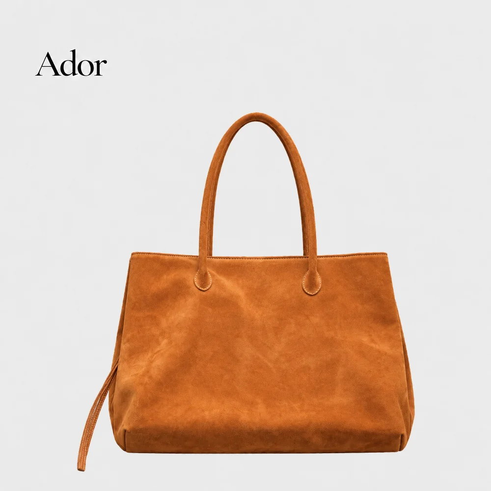 Women Tote Bag Luxury Suede Leather Winter Bags Frosted Cow Skin Retro Shoulder Bag Lady Handbag and Purses Oversize