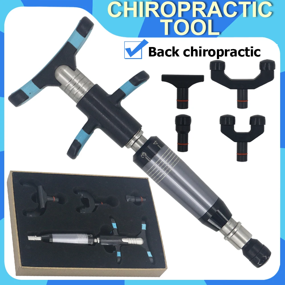 

2023 New Manual Spine Adjustment Tool Fatigue Relief 4 Different Functional Heads Chiropractic Vertebration Body Massage Gun