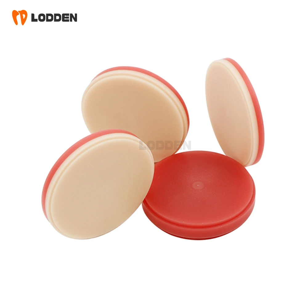 Dental Doppelschicht PMMA Disc 98*25/30/40mm ROSA 2S 3S + VITA 16 farben Dental Bilayer PMMA Blöcke Volle Krone Abnehmbare Prothese – Detail 2