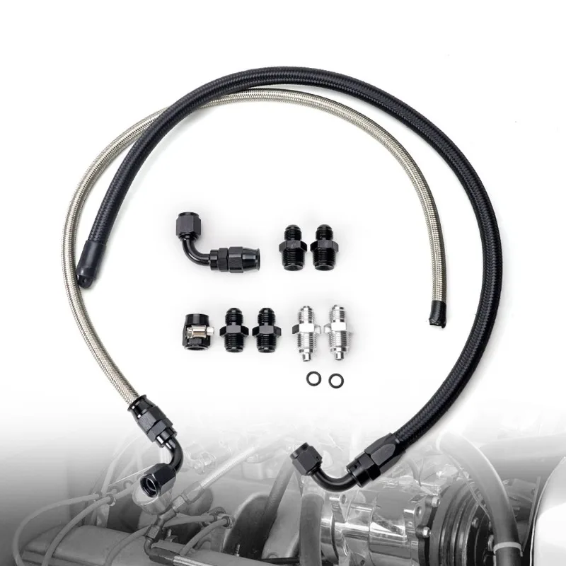 Automotive Retrofit 25 Inch 6AN Power Steering Pump Hose Kit for Chevrolet C10 LS