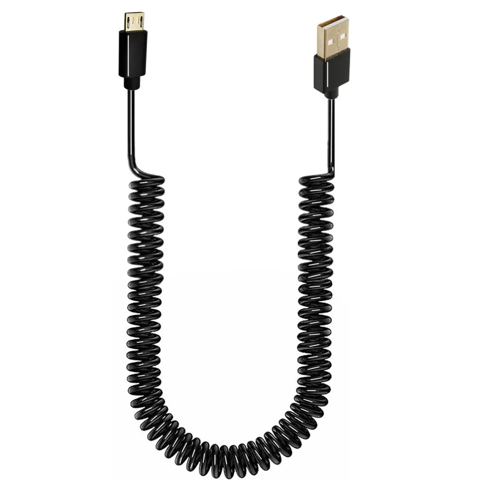 Micro usb 5pin męskie do 2.0 męskie spirale zwinięte kabel Adapter sprężyny teleskopowe przedłużacz dla ładowarka synchronizacji danych