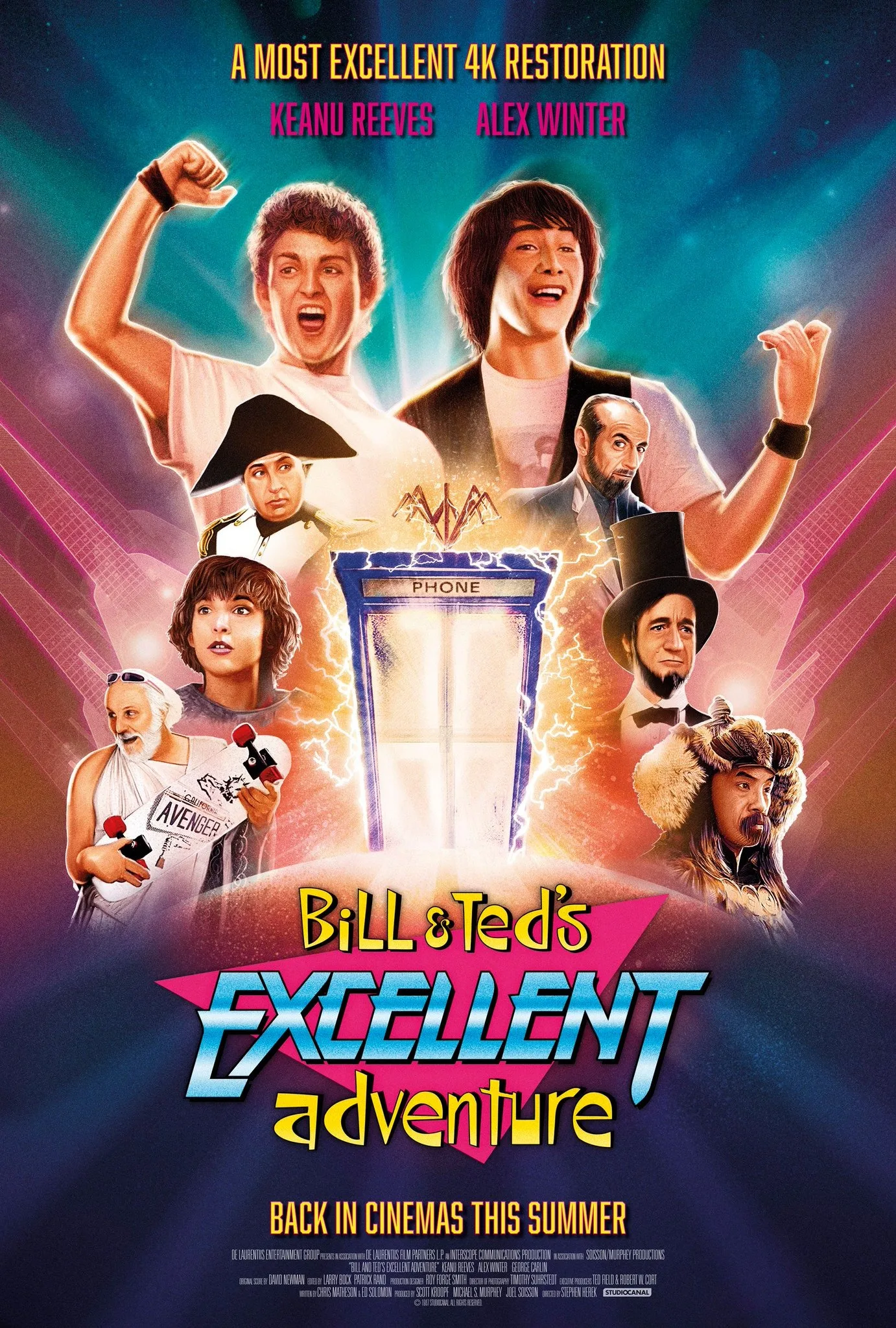 Movies Bill & Ted's Excellent Adventure Poster Art Canvas Painting and Print Pictures Modern Bedroom Coffee Home Decor