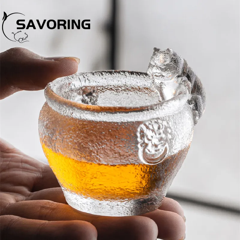 50ml Forbidden City Gate Sea Royal Cat Cup High-end Tea Set Tea Cup Small coffee Cup Ladies Special Master Cup Single Glass Cup