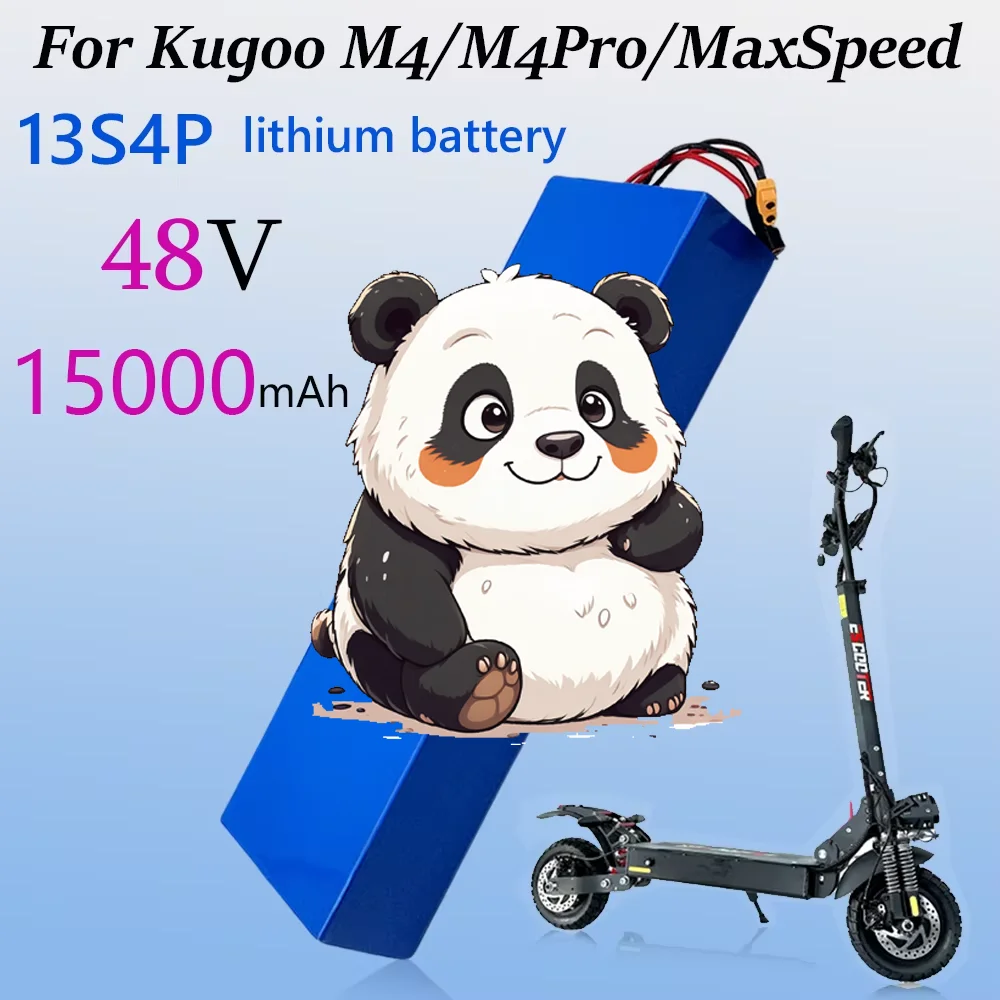 

13S4P 15000mAh 48V battery pack For Kugoo M4/M4Pro/MaxSpeed electric scooter 18650 battery pack built in BMS