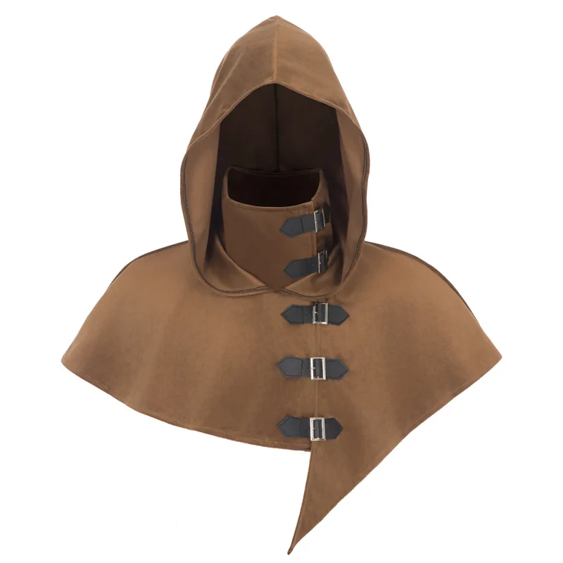 رداء راهب القرون الوسطى، عادة الراهب، عباءة المعالج، سترات الكاهن، أزياء تنكرية، زي المسرح، رأس بقلنسوة للهالوين #4